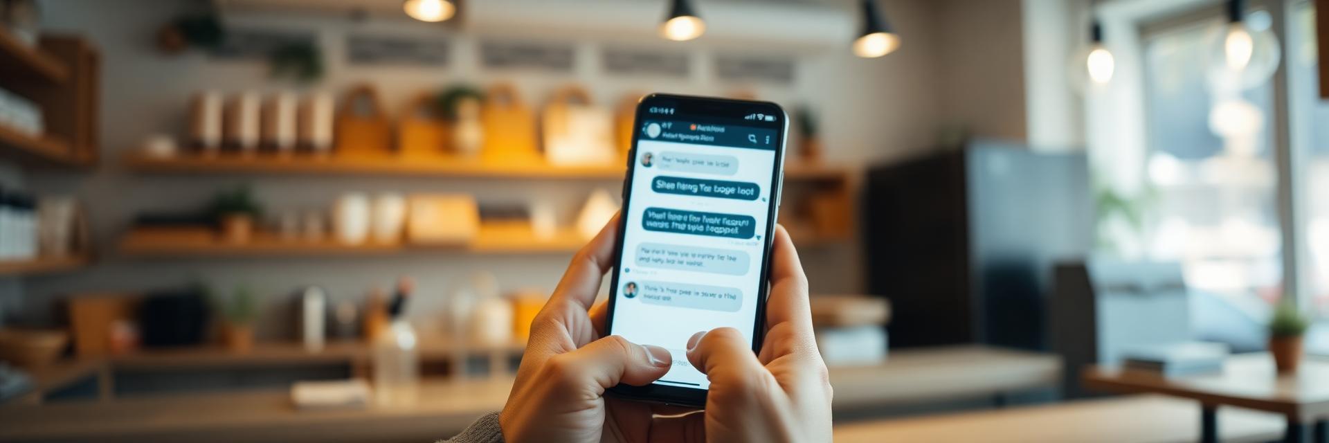 Cliente conversando pelo WhatsApp com um pequeno negócio